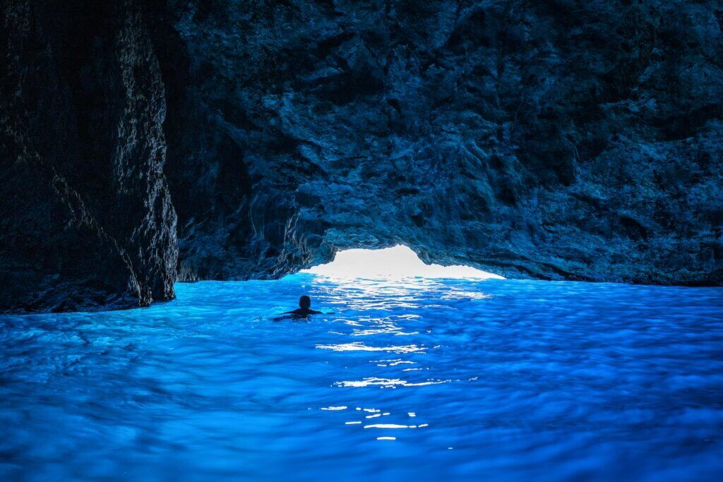 swimming in blue cave - Dubrovnik, Dalmatia